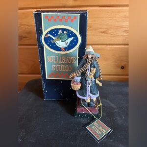 Williraye Studio Figurine with Cat and Candy Canes